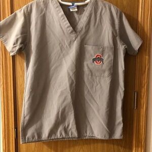 Ohio State‎  Scrub Shirt Gelscrub Women’s Size Small Pocket Gray V Neck